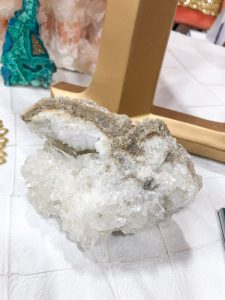 A beautiful white quartz geode