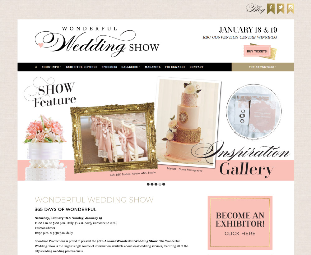 Wonderful Wedding Show Website and Brand Redesign