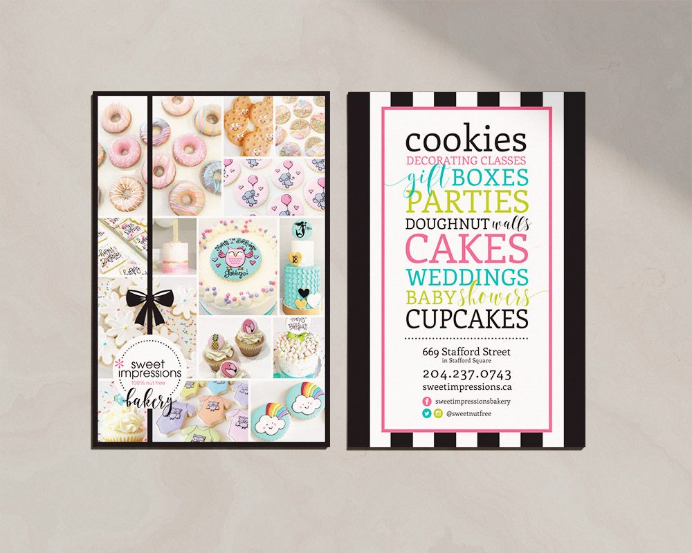Sweet Impression Bakery Promotional Postcard Design